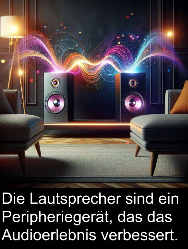 Lautsprecher: Die Lautsprecher sind ein Peripheriegerät, das das Audioerlebnis verbessert.