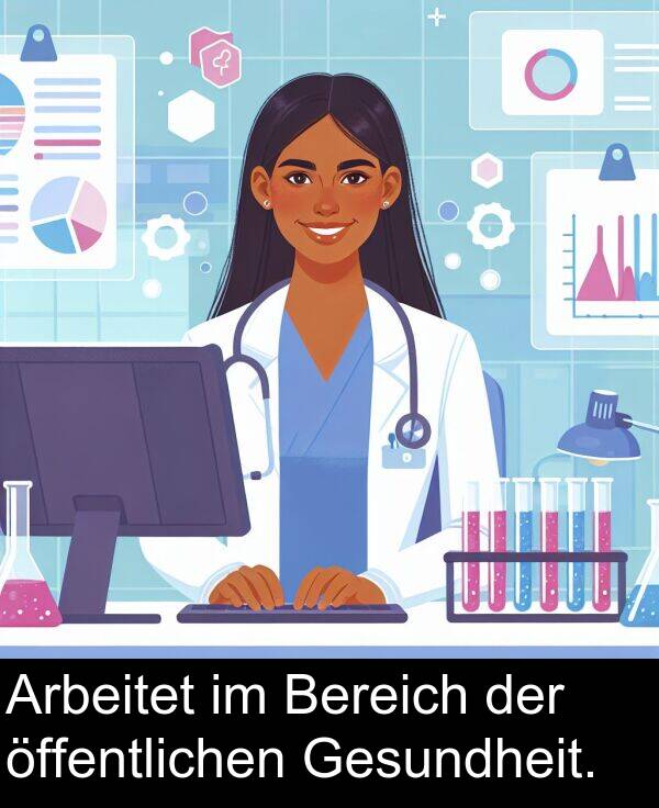 Gesundheit: Arbeitet im Bereich der öffentlichen Gesundheit.