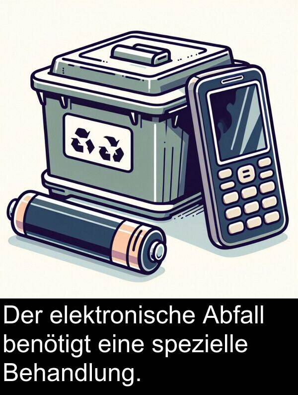 benötigt: Der elektronische Abfall benötigt eine spezielle Behandlung.