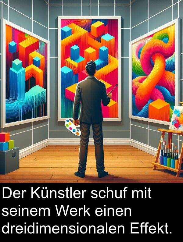 Effekt: Der Künstler schuf mit seinem Werk einen dreidimensionalen Effekt.