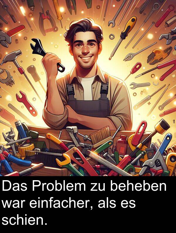 Problem: Das Problem zu beheben war einfacher, als es schien.