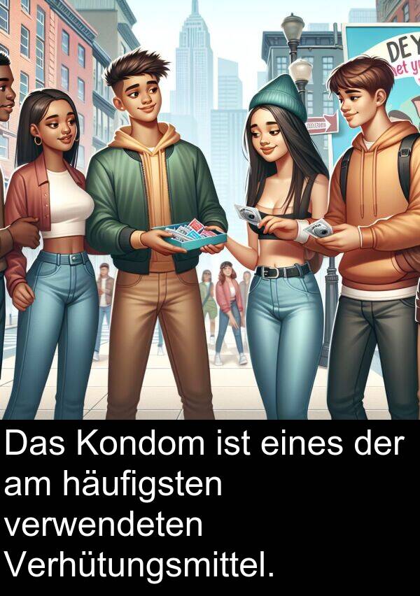 Kondom: Das Kondom ist eines der am häufigsten verwendeten Verhütungsmittel.