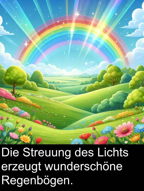 Lichts: Die Streuung des Lichts erzeugt wunderschöne Regenbögen.