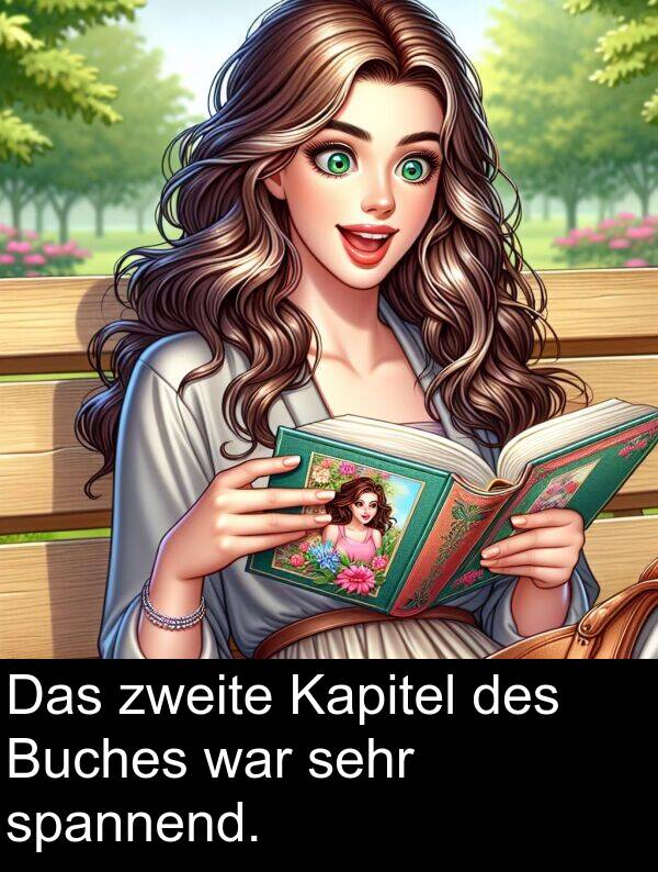 des: Das zweite Kapitel des Buches war sehr spannend.