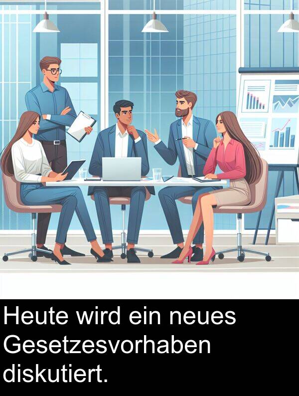 wird: Heute wird ein neues Gesetzesvorhaben diskutiert.