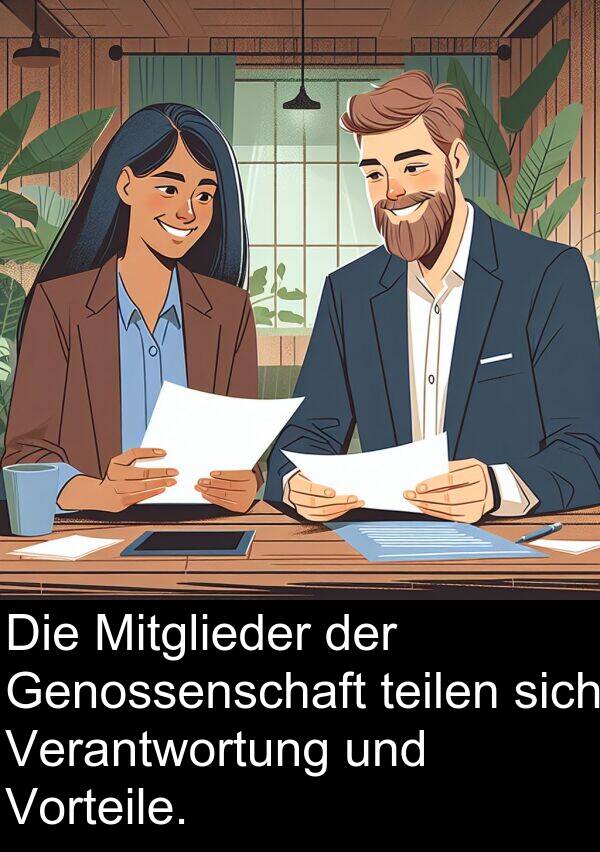 Mitglieder: Die Mitglieder der Genossenschaft teilen sich Verantwortung und Vorteile.