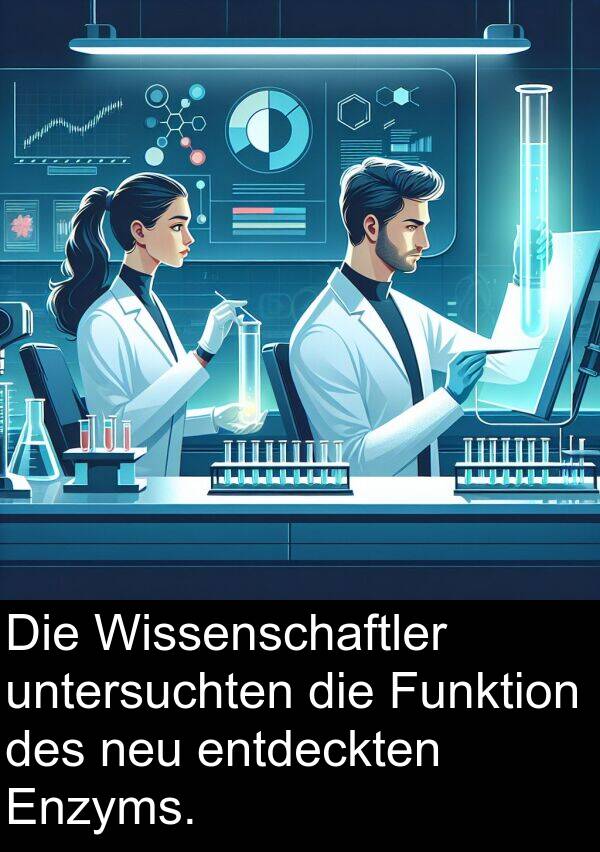 Funktion: Die Wissenschaftler untersuchten die Funktion des neu entdeckten Enzyms.