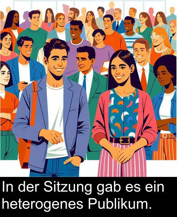 Publikum: In der Sitzung gab es ein heterogenes Publikum.