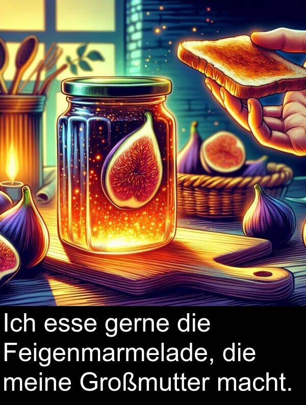 macht: Ich esse gerne die Feigenmarmelade, die meine Großmutter macht.