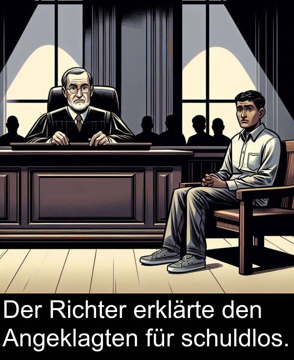 Richter: Der Richter erklärte den Angeklagten für schuldlos.