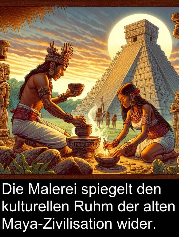 Ruhm: Die Malerei spiegelt den kulturellen Ruhm der alten Maya-Zivilisation wider.
