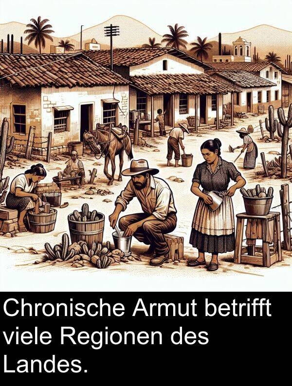 Chronische: Chronische Armut betrifft viele Regionen des Landes.
