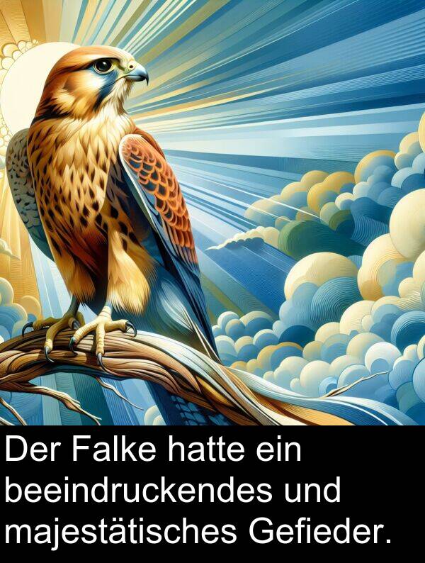Falke: Der Falke hatte ein beeindruckendes und majestätisches Gefieder.