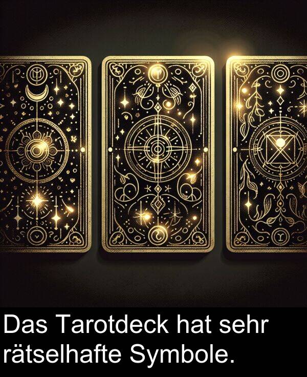 Das: Das Tarotdeck hat sehr rätselhafte Symbole.