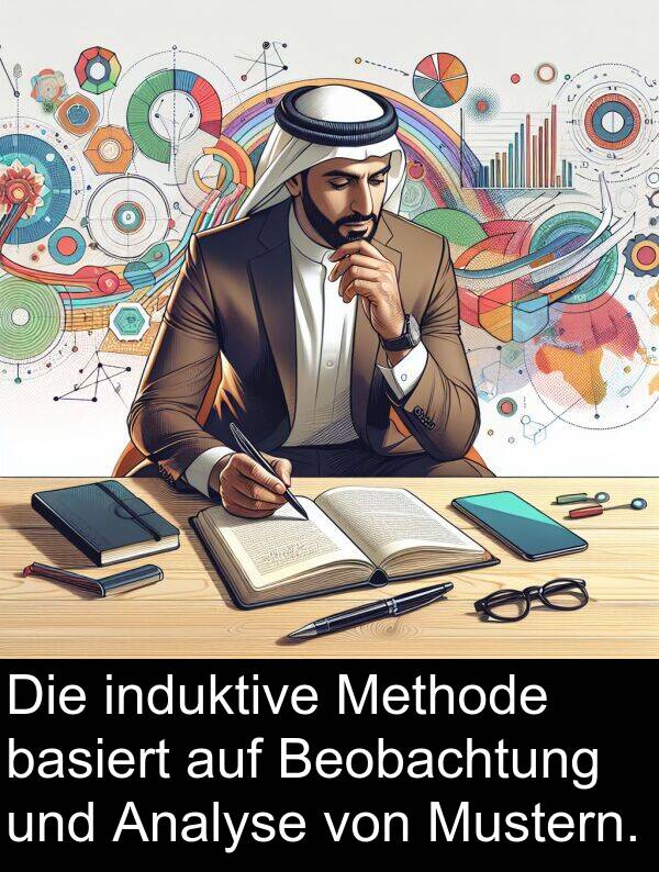 basiert: Die induktive Methode basiert auf Beobachtung und Analyse von Mustern.