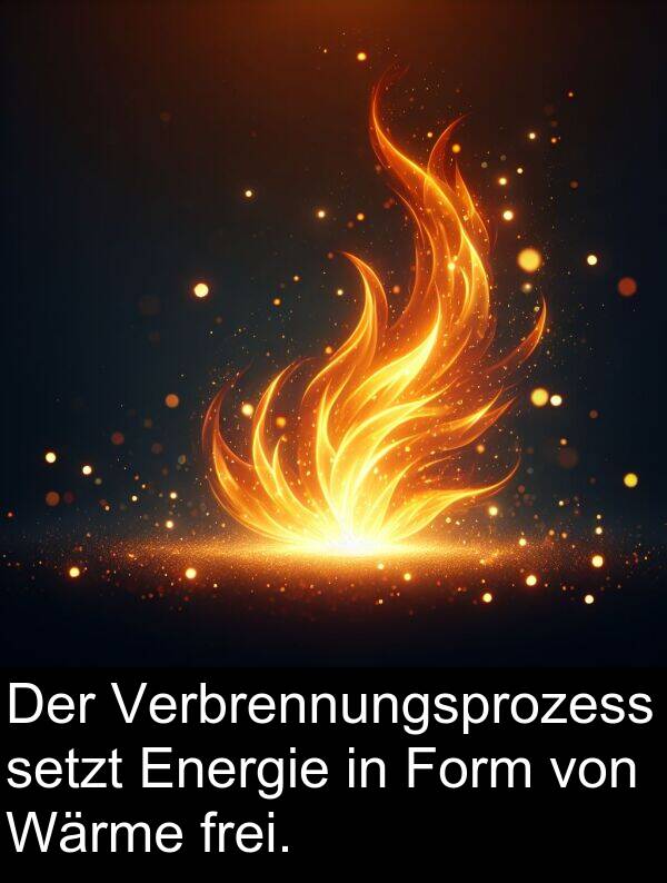 Wärme: Der Verbrennungsprozess setzt Energie in Form von Wärme frei.
