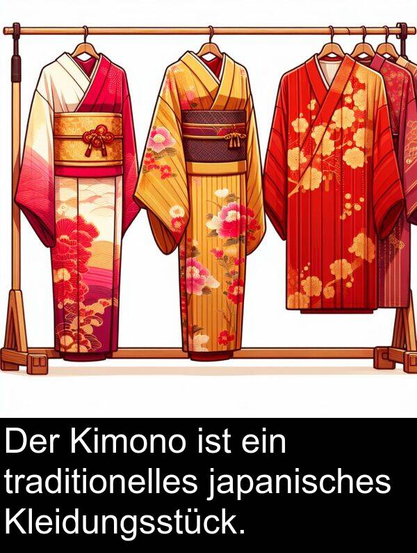 japanisches: Der Kimono ist ein traditionelles japanisches Kleidungsstück.