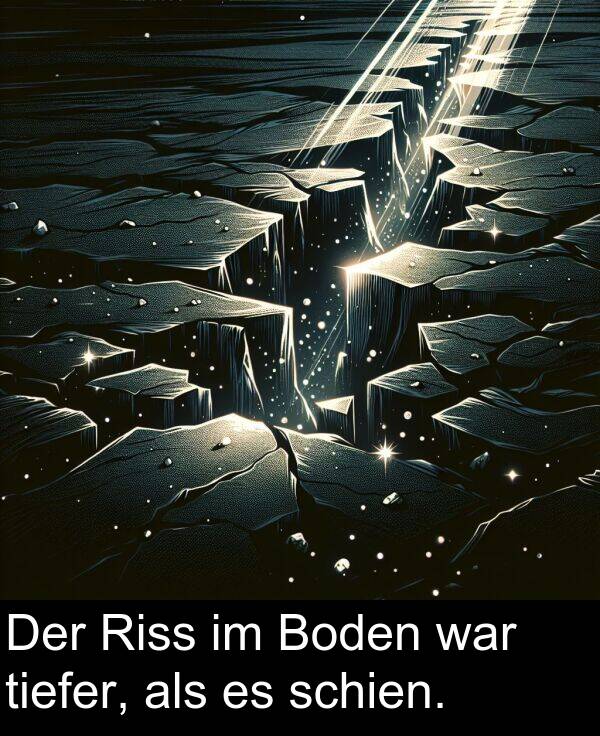 war: Der Riss im Boden war tiefer, als es schien.