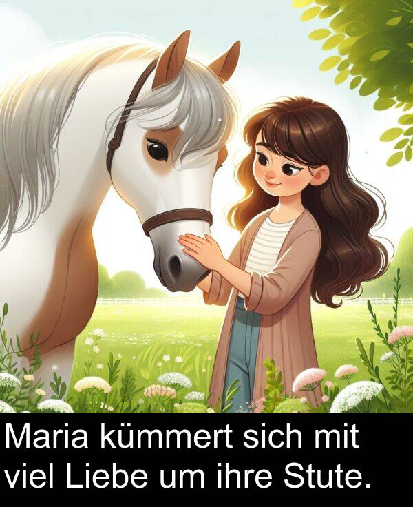 ihre: Maria kümmert sich mit viel Liebe um ihre Stute.