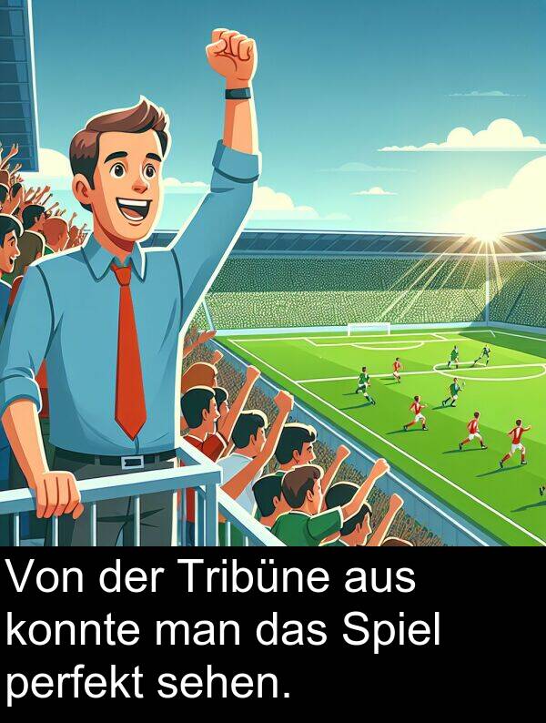 man: Von der Tribüne aus konnte man das Spiel perfekt sehen.