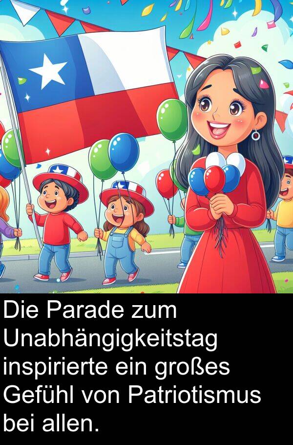 Parade: Die Parade zum Unabhängigkeitstag inspirierte ein großes Gefühl von Patriotismus bei allen.