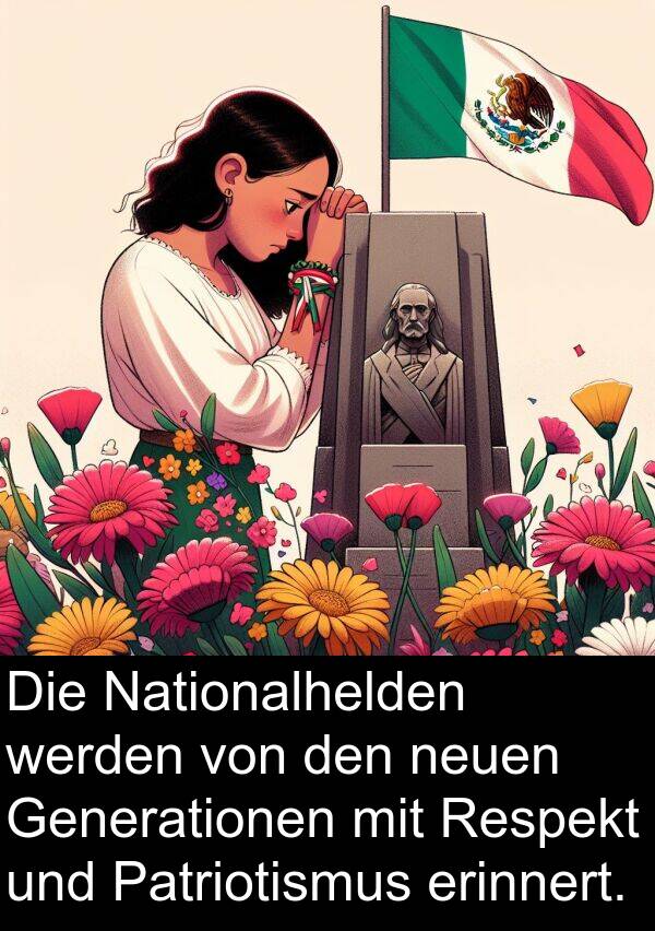 Respekt: Die Nationalhelden werden von den neuen Generationen mit Respekt und Patriotismus erinnert.