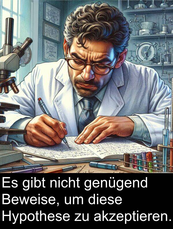 diese: Es gibt nicht genügend Beweise, um diese Hypothese zu akzeptieren.