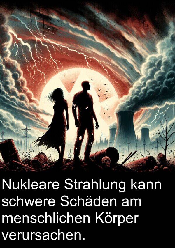 Körper: Nukleare Strahlung kann schwere Schäden am menschlichen Körper verursachen.