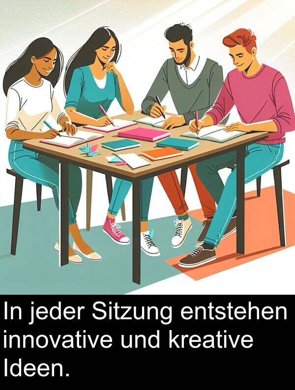Ideen: In jeder Sitzung entstehen innovative und kreative Ideen.