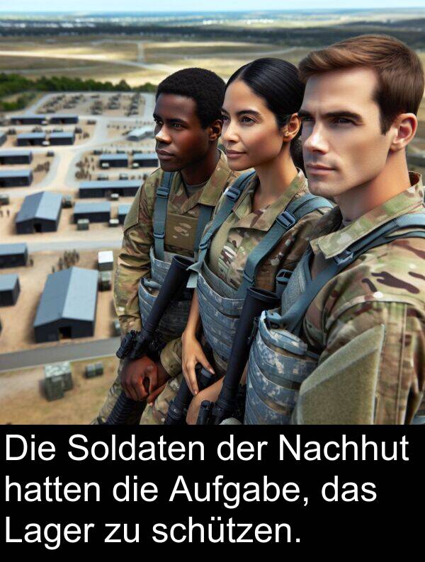 Soldaten: Die Soldaten der Nachhut hatten die Aufgabe, das Lager zu schützen.