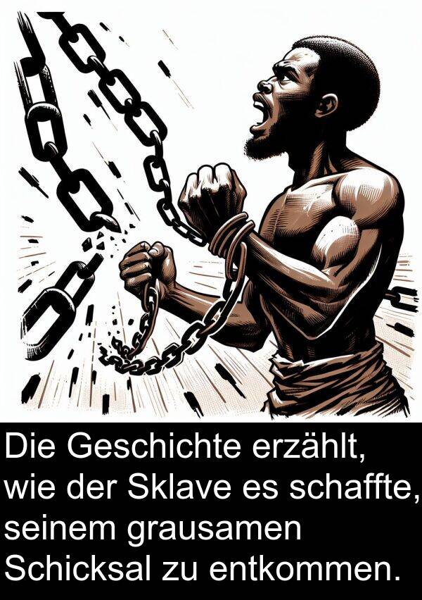 Schicksal: Die Geschichte erzählt, wie der Sklave es schaffte, seinem grausamen Schicksal zu entkommen.
