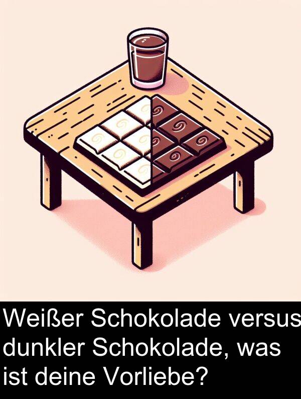 deine: Weißer Schokolade versus dunkler Schokolade, was ist deine Vorliebe?