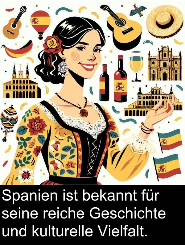 Spanien: Spanien ist bekannt für seine reiche Geschichte und kulturelle Vielfalt.