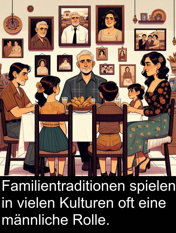 Familientraditionen: Familientraditionen spielen in vielen Kulturen oft eine männliche Rolle.