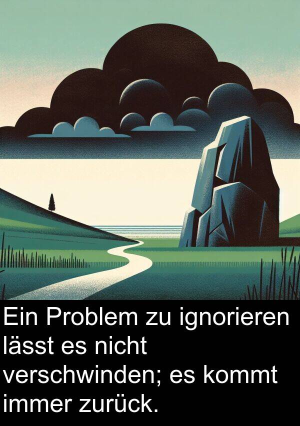 Problem: Ein Problem zu ignorieren lässt es nicht verschwinden; es kommt immer zurück.