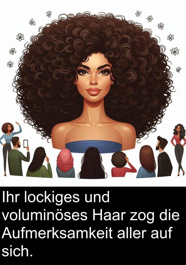 Haar: Ihr lockiges und voluminöses Haar zog die Aufmerksamkeit aller auf sich.