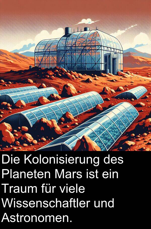 Planeten: Die Kolonisierung des Planeten Mars ist ein Traum für viele Wissenschaftler und Astronomen.