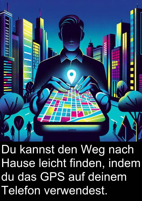 deinem: Du kannst den Weg nach Hause leicht finden, indem du das GPS auf deinem Telefon verwendest.