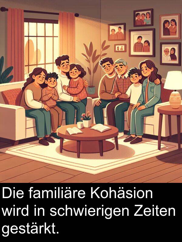 familiäre: Die familiäre Kohäsion wird in schwierigen Zeiten gestärkt.