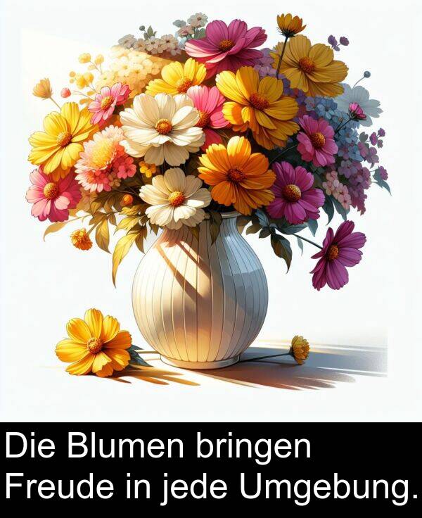 jede: Die Blumen bringen Freude in jede Umgebung.