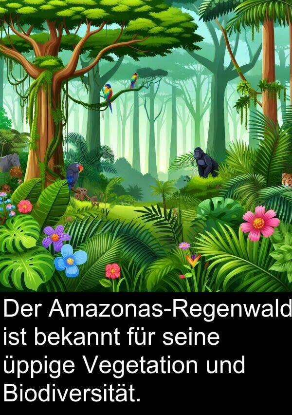 Biodiversität: Der Amazonas-Regenwald ist bekannt für seine üppige Vegetation und Biodiversität.
