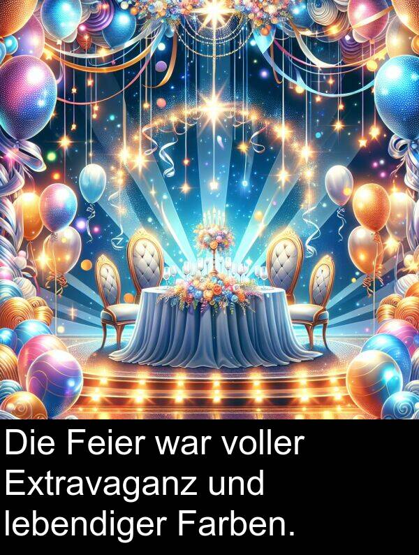 Farben: Die Feier war voller Extravaganz und lebendiger Farben.