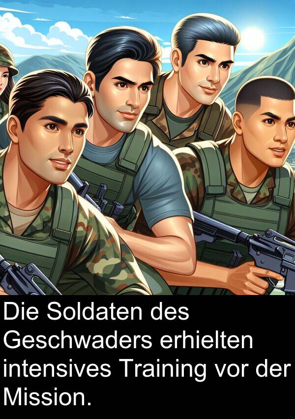 Soldaten: Die Soldaten des Geschwaders erhielten intensives Training vor der Mission.