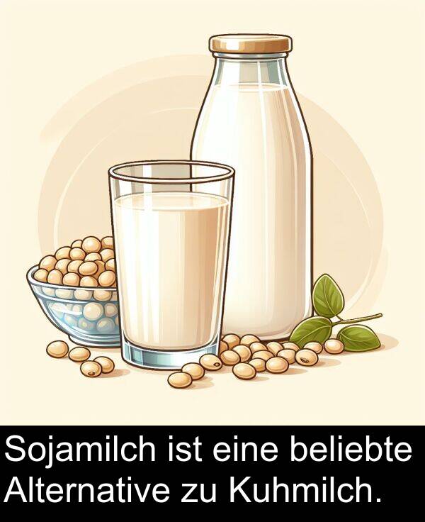 Sojamilch: Sojamilch ist eine beliebte Alternative zu Kuhmilch.