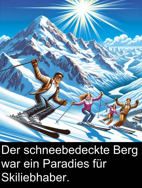 Paradies: Der schneebedeckte Berg war ein Paradies für Skiliebhaber.