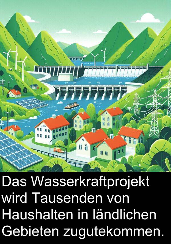 zugutekommen: Das Wasserkraftprojekt wird Tausenden von Haushalten in ländlichen Gebieten zugutekommen.