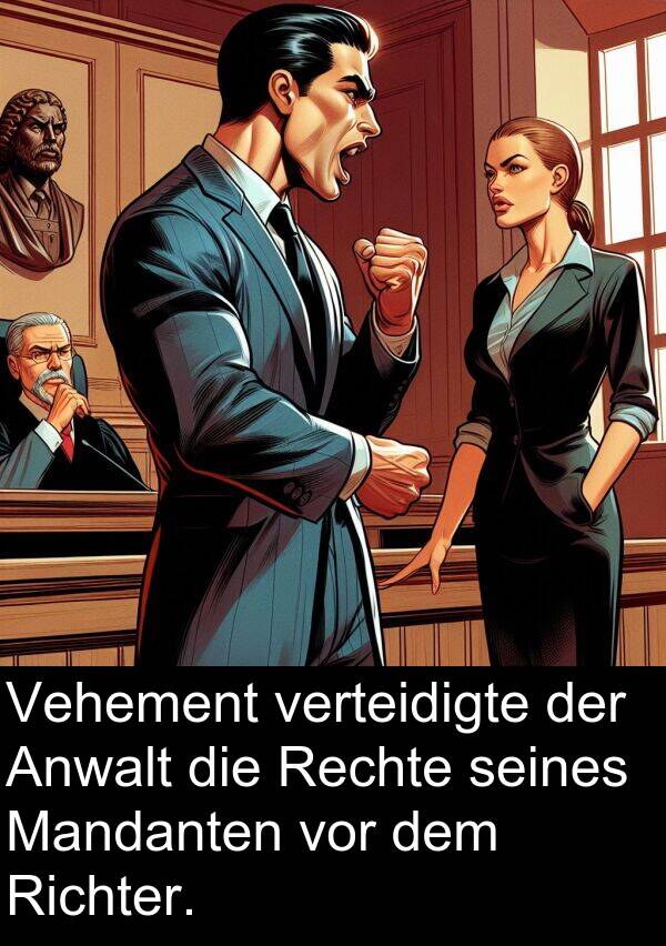 Richter: Vehement verteidigte der Anwalt die Rechte seines Mandanten vor dem Richter.
