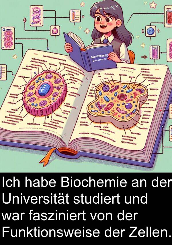fasziniert: Ich habe Biochemie an der Universität studiert und war fasziniert von der Funktionsweise der Zellen.