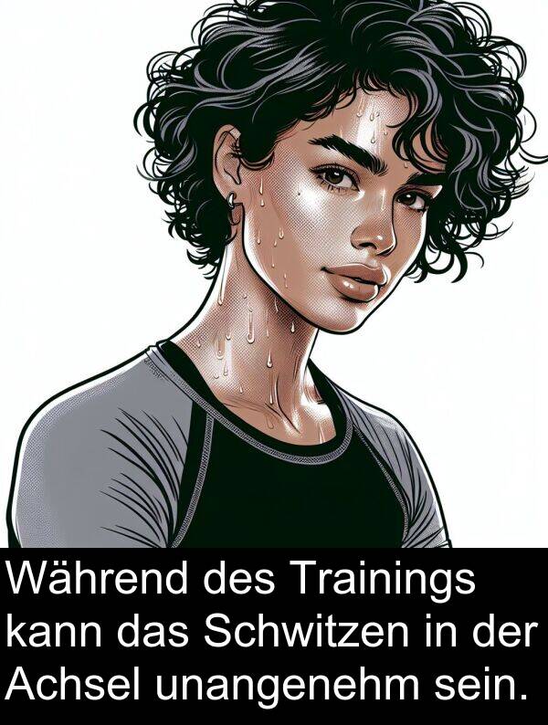 Trainings: Während des Trainings kann das Schwitzen in der Achsel unangenehm sein.