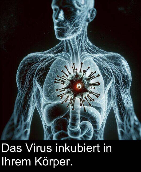 Das: Das Virus inkubiert in Ihrem Körper.